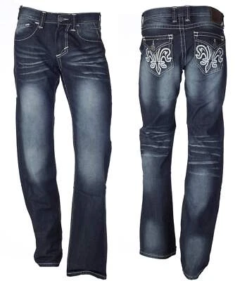 Xtreme Couture By Affliction Men's Denim Jean Relaxed Fit Straight INSEAM 32 - Image 1 of 4