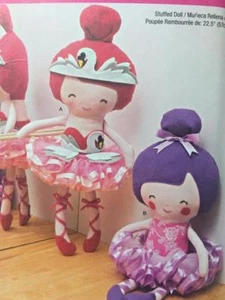 Simplicity Sewing Pattern 1341 22" Stuffed Doll Ballet Size O/S Uncut - Picture 1 of 3