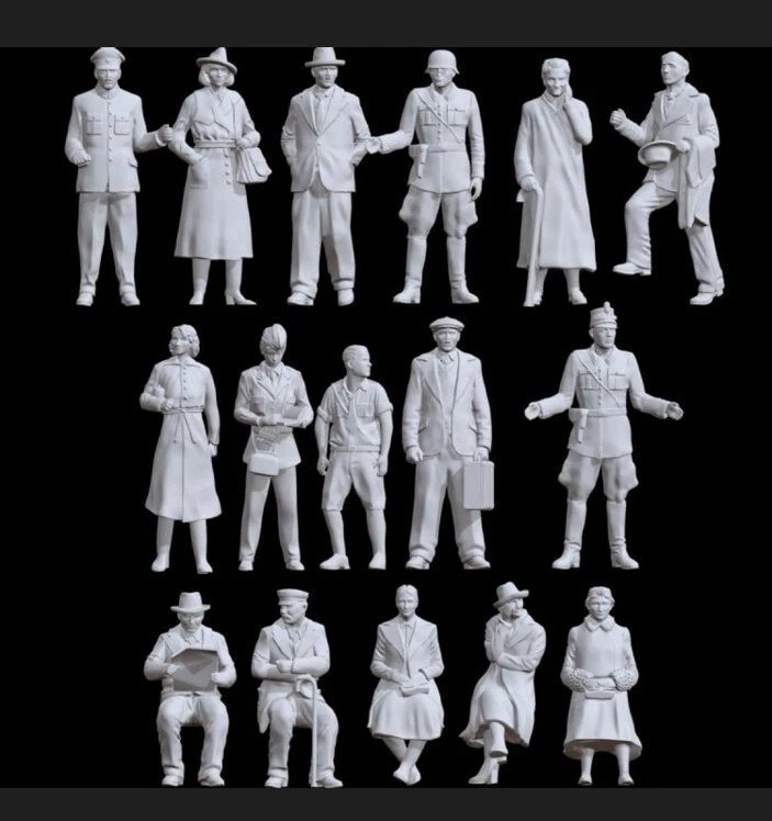 Peddinghaus3 D Stampa 1/87 87F021 16 Civili - Immagine 1 di 1