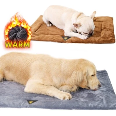 Pet Dog Bed Mat Warm Plush Soft Pad Dog Cat Pad Sleeping Bed Cushion Washable AU - image 1 of 4