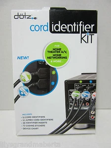 Dotz Home Entertainment Cord Identifier Kit Cord and Cable Management DCI13HEK - Picture 1 of 6