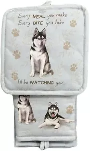 Siberian Husky Set da Cucina 3 Pezzi - Guanto da Forno, Porta Pentole e Set di Asciugamani da Cucina - Foto 1 di 1