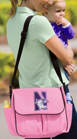 Northwestern Diaper Bag Official NCAA LogoShower Gifts Daddy Mommy PINK! Cover