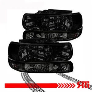 For 99-02 Chevy Silverado 00-06 Tahoe Suburban Headlights Bumper Signal Smoked - Picture 1 of 3