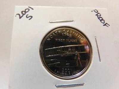 2001 S  Proof North Carolina State Quarter - From a U.S. Mint  Proof Set - Image 1 of 2