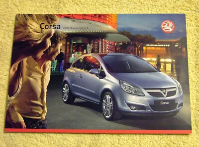 Vauxhall Corsa D Range brochure, 2008 Models No1 inc SRi, SXi, Club, Design ect - Image 1 of 4