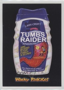 2018 Topps Wacky Packages Go to the Movies Action Film Stickers Tumbs Raider 0c4