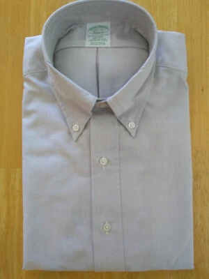 Nuevo sin etiquetas Brooks Brothers gris Supima Oxford abotonada 15,5-31 Milán precio de venta sugerido por el fabricante 140 USD Foto 1 de 4