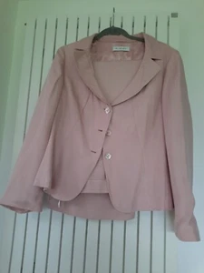Planet Stunning PALE Pink Trouser Suit Silk Wool Jacket UK16 🩷🩷🩷 - Picture 1 of 13