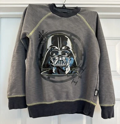 Disney Store Bo’ys Star Wars Darth  Vader Embroidered Sweatshirt Size 7/8 - Image 1 of 4