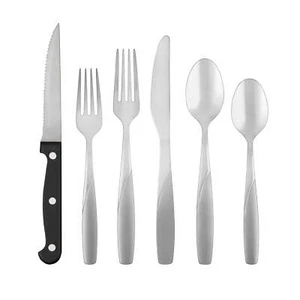 Saunter Sand 36-Piece Flatware Set with Steak Knives (Service for 6) - Picture 1 of 6