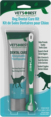 Pasta de dientes para perros y cepillo de dientes para perros, kit dental, removedor de placa para dientes, blanquea T Foto 1 de 4