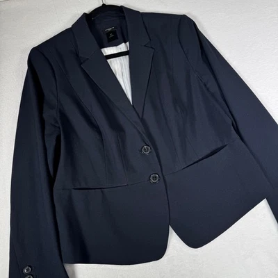 Blazer Ann Taylor Petite azul marino para mujer Plus 14P chaqueta de carrera de negocios Foto 1 de 4