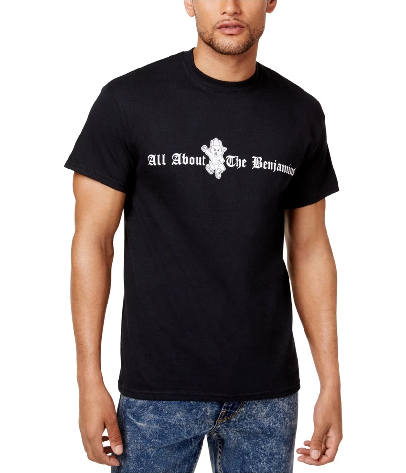 Bad Boy Mens All About The Benjamins Graphic T-Shirt, Black, Small - Image 1 of 1