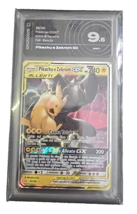 tcg carte pokemon Pikachu & Zekrom Gx 033 gioco di squadra ai grading 9,5 - Imagen 1 de 5