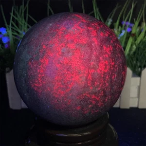 7.2LB 4.3" Rubí Natural En Esfera Fucsita Cristal Cuarzo Reiki Energía Curación - Imagen 1 de 12