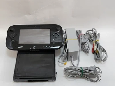 Nintendo Wii U 32GB Black Console WUP-101 System with GamePad & Power Cable Test - Image 1 of 4