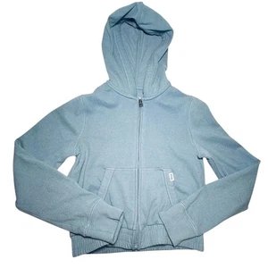 LIKE NEW Abercrombie & Fitch Kids Blue Zip-Up Hoodie Jacket Girls Boys Soft 9/10 - Picture 1 of 7