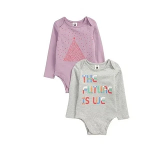 Stem Toddler The Future Is We 2-Pack Organic Cotton Bodysuits 18 Months MSRP $32 - Picture 1 of 2