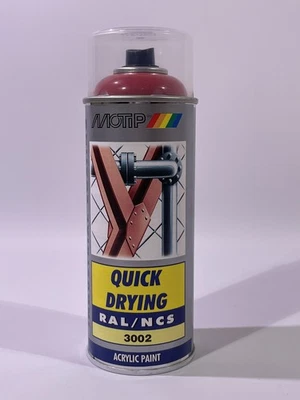 MOTIP RAL 3002 Karminrot Glänzend Industrielack Spray Acryl 400ml 07096 Lack - Bild 1 von 4