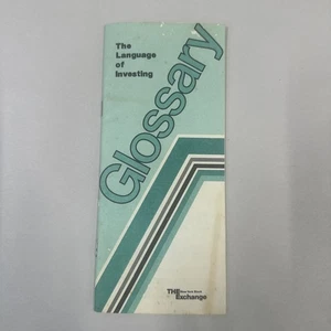 Vintage Il linguaggio di investire un glossario opuscolo mercato azionario libretto 1978 - Foto 1 di 3