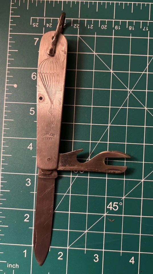 Cuchillo Plegable Réplica Paracaidista Segunda Guerra Mundial Acero Inoxidable Foto 1 de 4