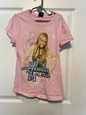 Vintage Hannah Montana Disney Pink Shirt Size L 10/12 - Image 1 of 4
