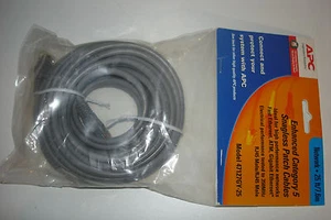 APC Patch cable RJ-45 (M) 25 ft UTP CAT 5e Snagless Gray (47127GY-25) New in Bag - Picture 1 of 1