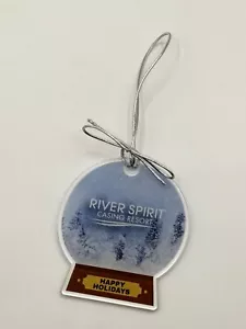 River Spirit Casino Resort Tulsa Colgante Árbol de Navidad Adorno - Globo de Nieve - Imagen 1 de 3