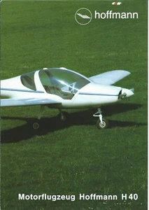 Aircraft Brochure - Hoffman - H40 - D-KOBS image - 1988 - 2 items (B680) - Picture 1 of 2