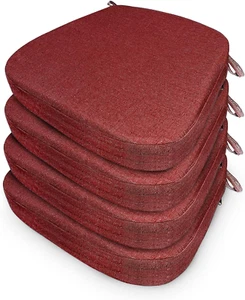 Chair Cushion with Ties for Dining Chairs Memory Foam Thick Kitchen Chair Pad 17 - Picture 1 of 12