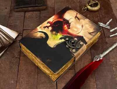 DND journal Book of shadows leather journal • witch Spell book, grimoire journal - Image 1 of 4