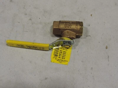 APOLLO 7010101 1/4" Ball Valve, Bronze 2PC Body, Threaded Ends, RPTFE Seats - Image 1 of 2