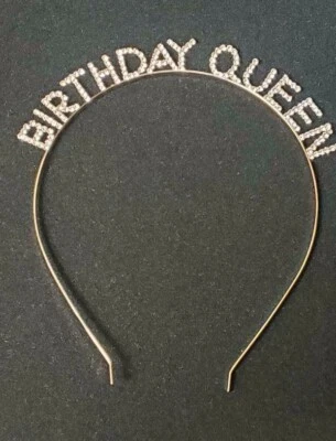 Diadema Reina Cumpleaños con Estrás Talla Única Color Dorado Foto 1 de 2