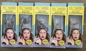 LOT OF 5 FLOWER EYEWEAR BLUELIGHT BLOCKING GLASSES STYLE: HAZEL, POWER: +0.00 - Picture 1 of 2