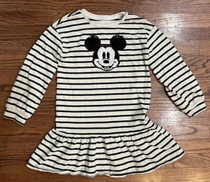 Gap Kids Girls Disney Mickey Mouse Flip Sequins Striped Tunic Top Dress Size 10 - Picture 1 of 3