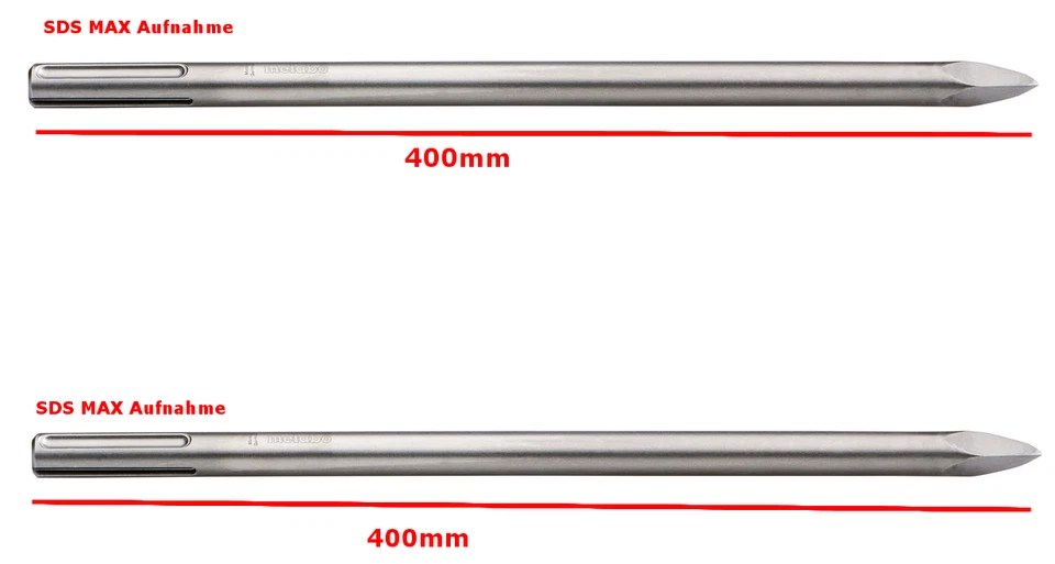 Metabo 2x Flachmeißel SDS-Max 400 mm Meißelsatz Beton Mauer Stein (623354000)  - Bild 1 von 1