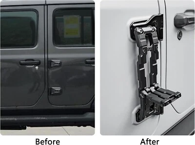 Bisagra de puerta estribo pedal plegable para Jeep Wrangler JK JL 2007-2023 Foto 1 de 4