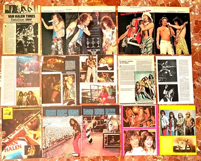 VAN HALEN POSTER + CLIPPINGS LOT - Imagen 1 de 4