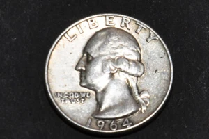 1964 P Washington Silber Viertel zirkuliert kein Münzzeichen Philadelphia Münze ss/vz - Bild 1 von 2