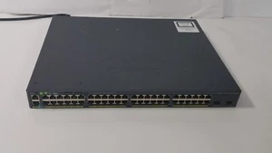 Cisco WS-C2960X-48FPD-L V01 LAN BASE 48-Port 10G Uplink PoE+ 740W - Picture 1 of 13