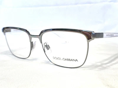 NEW Dolce & Gabbana DG1302 04 Men's Gunmetal & Clear Eyeglasses Frames 53/17~140 - Image 1 of 4