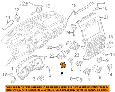 FORD OEM 11-21 Edge Cluster Switches-Prk Brake Switch FL3Z2B623BA - Image 1 of 2
