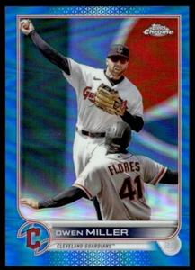 2022 Topps Chrome Update Blue Refractor Owen Miller 1057/199 Cleveland Guardians - Picture 1 of 2