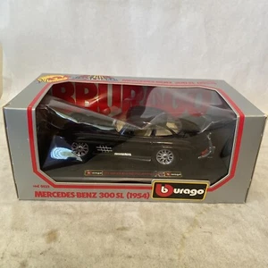 Bburago Mercedes 1954 300 SL COD-0522 Black Burago Italy 1/24 Scale New in Box - Picture 1 of 22