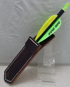 Handmade Pen From Genuine Arrow With Horween Shell Cordovan Quiver, Sterling Nib - Picture 1 of 4