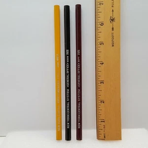(3) Lápices de madera de oficina general del sistema central de Nueva York de colección duros medianos suaves - Imagen 1 de 9