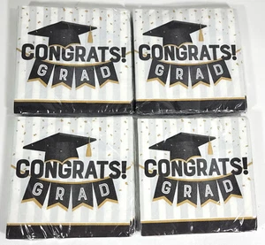 64 Congrats GRAD Graduation Napkins - any year Beverage / Luncheon Napkins - Picture 1 of 3