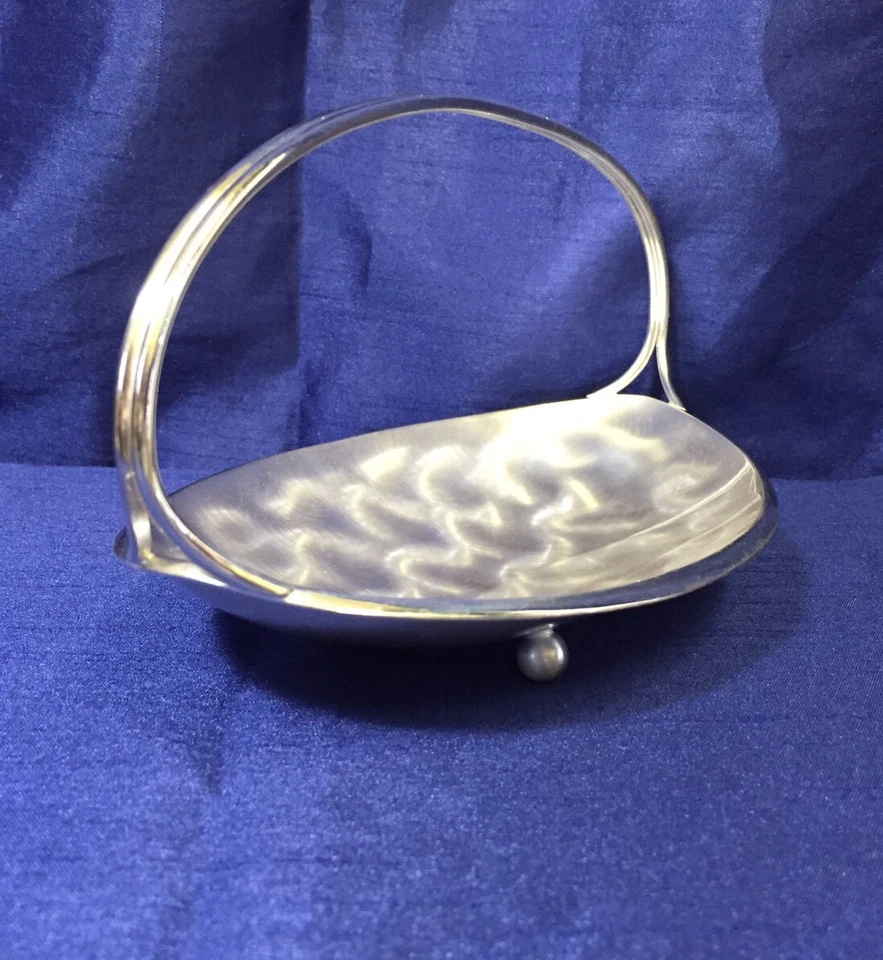 Vintage Silverplate Footed Tidbit Tray Caravelle by Hoka Made in W Germany     - Image 1 of 4
