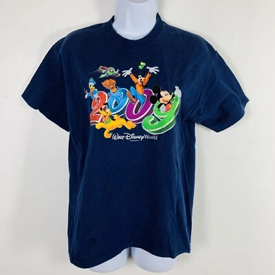 Hanes молодежи футболка sz XL синий короткий рукав ворота Disney World 2009 винтажный - Изображение 1 из 4